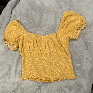 Abercrombie & Fitch Yellow crop top